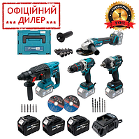 Акумуляторний набір інструментів PROFI-TEC Combo Set 4 POWERLine (CBH20BL, DHP485BL, DGA20BL, DTW500BL) YLP