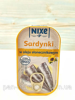 Сардина в олії Nixe Filety z makrelli 125 гр (Польща)