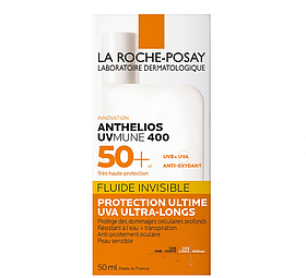 Сонцезахисний флюїд Anthelios UVmune 400 Invisible Fluid SPF50+ La Roche-Posay 50 мл термін до 01.2027