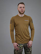 Лонгслів ULTIMATUM Tactical Койот, чоловіча армійська тактична футболка з рукавом, фото 3