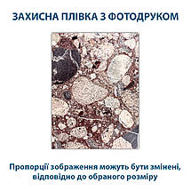 Вінілова наклейка на стіл Камені, бруківка самоклеюча подвійна плівка, сірий 60 х 100 см, фото 3