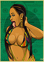 Настінний еротичний постер плакат НЮ за мотивами коміксів