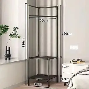 Кутова підлогова вішалка для одягу 180х45х45 см стійка для речей Corner coat rack NO:9603, фото 3