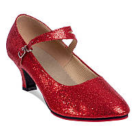 Обувь для бальных танцев женская Стандарт Zelart DN-3691 35 Красный (06363070)