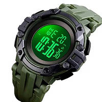 Военные мужские наручные часы зеленые SKMEI 1545AG ARMY, Мужские армейские водостойкие JK-593 тактические часы