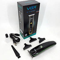 Электробритва с насадками для бороды VGR V-966 / Бритва триммер для бороды / Электромашинка LQ-419 для волос