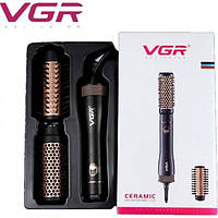 Фен расческа VGR V-559 для завивки и сушки волос керамическое покрытие 2 скорости UX-722 2 насадки qwe
