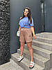 Шорти жіночі стрейч кулір із кишенями літо великі розміри, фото 3
