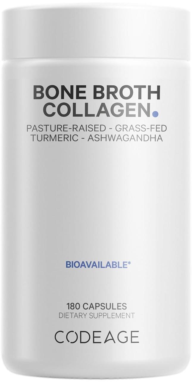 CodeAge Organic Bone Broth Collagen / Колаген з кісткового бульйону органік 180 капсул