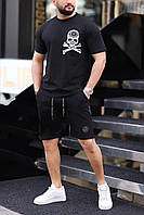 Чоловічий костюм шорти та футболка Philipp Plein CK7922 чорний