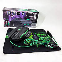 Мышка проводная игровая UKC 6967 XS-453 с ковриком qwe