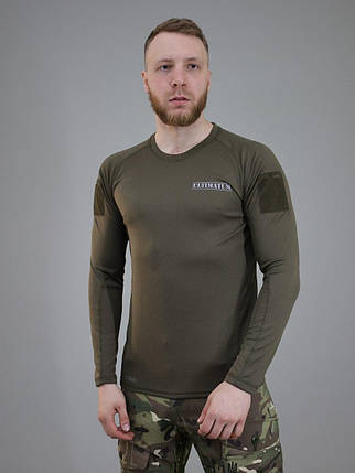 Лонгслів ULTIMATUM Tactical Олива, чоловіча армійська тактична футболка з рукавом, фото 2
