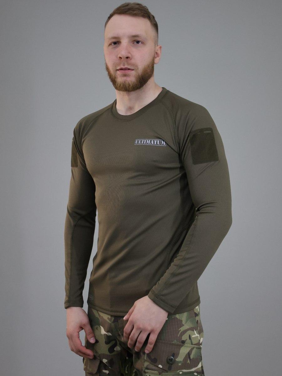 Лонгслів ULTIMATUM Tactical Олива, чоловіча армійська тактична футболка з рукавом
