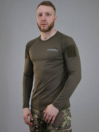 Лонгслів ULTIMATUM Tactical Олива, чоловіча армійська тактична футболка з рукавом S, фото 2