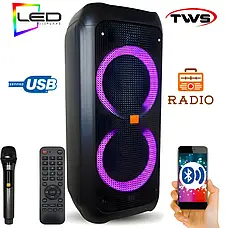 Акустична система, Колонка з мікрофоном ZXX-5506, 30 Вт, 25х56х24см, фото 3