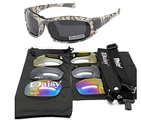 Защитные очки для военных Daisy X7 Pixel с поляризацией + 4 линзы и чехол