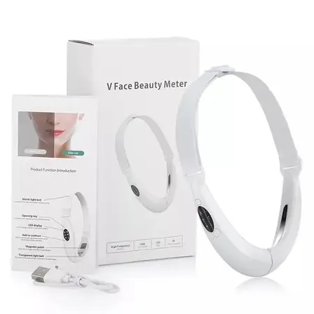 Апарат для підтягування підборіддя V Face Beauty Meter 5 режимів 8 рівнів інтенсивності білий, фото 1