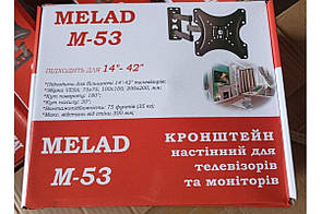 Кронштейн для телевізора Melad M-53 14"-42" Метал Чорний, фото 5