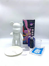 Флюїдне ведмежатко fluid bear bearbrick, 23 см, з фарбами YELLOW, фото 5