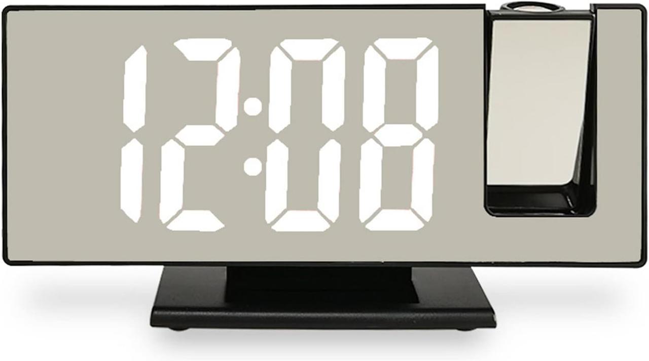 Годинник настільний із проєкцією часу на стелю з LED-дисплеєм і будильником