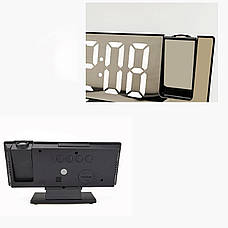 Годинник настільний із проєкцією часу на стелю з LED-дисплеєм і будильником, фото 5