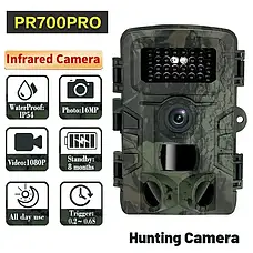 Нагрудна боді-камера Фотолівушка мисливська камера P66 12mp з екраном і нічним баченням, фото 2