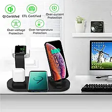 Бездротова зарядна станція 3in1 Wireless charger 10 вт., фото 6