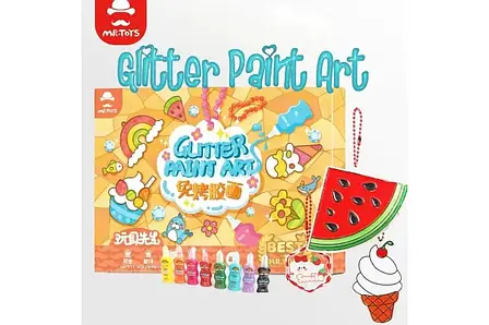 Набір для виготовлення брелоків із блискітками Glitter Paint Art, фото 1