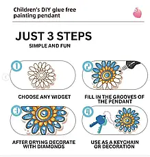 Набір для виготовлення брелоків із блискітками Glitter Paint Art, фото 6