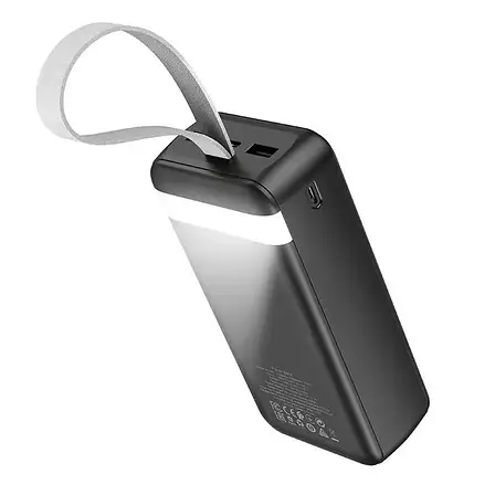 Повербанк BOROFONE J14B-30000 мА·год Power Bank з цифровим дисплеєм, ліхтариком, 2xUSB/type-c/micro usb NXS, фото 1