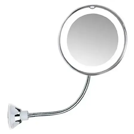 Дзеркало з LED-підсвіткою ULTRA FLEXIBLE MIRROR зі збільшенням 10X. Гнучке дзеркало для макіяжу, фото 1