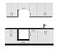 Кухня К-7 (2,4 м/пог.) німфея альба (Еверест), фото 2