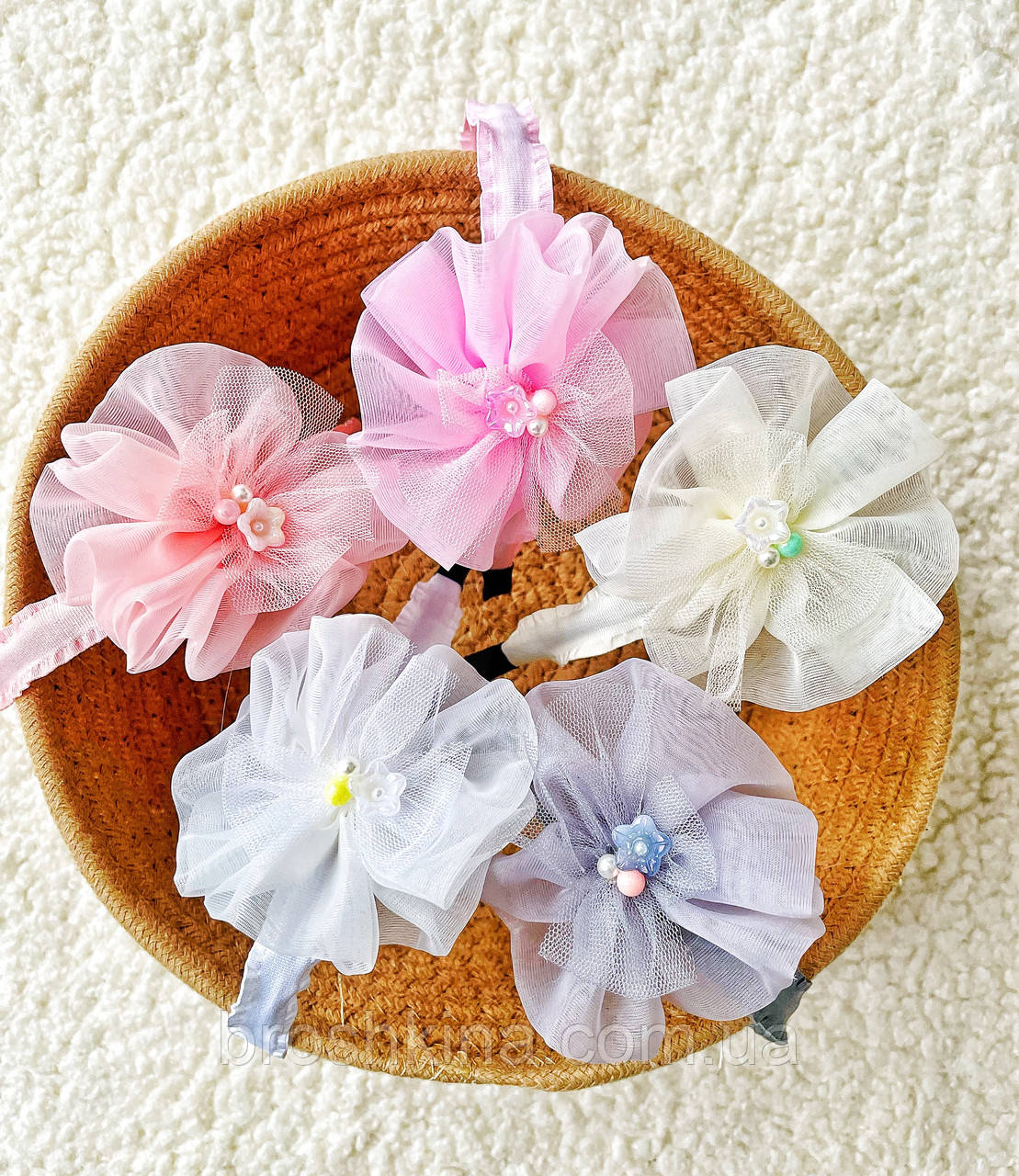 Обручі для волосся Бінт ФАТІН 6 шт./пач., фото 1