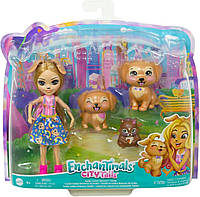 Кукла Энчантималс Семья Золотистого Ретривера Герики Enchantimals Family Toy Set Gerika Golden Retriever