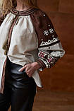 Вишиванка жіноча натуральний  льон з  вишивкою ДЗВІНКА, фото 5