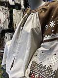 Вишиванка жіноча натуральний  льон з  вишивкою ДЗВІНКА, фото 2