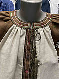 Вишиванка жіноча натуральний  льон з  вишивкою ДЗВІНКА, фото 3