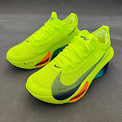 Eur44 Nike Air Zoom Alphafly NEXT% 3 Volt Green чоловічі жіночі бігові кросівки