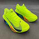 Eur44 Nike Air Zoom Alphafly NEXT% 3 Volt Green чоловічі жіночі бігові кросівки, фото 5