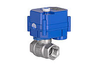 Кран кульовий з електроприводом 2E HC220B, 1/2", 220В, 5Вт, 10 (16) бар, 7 сек, сумісний з Ajax