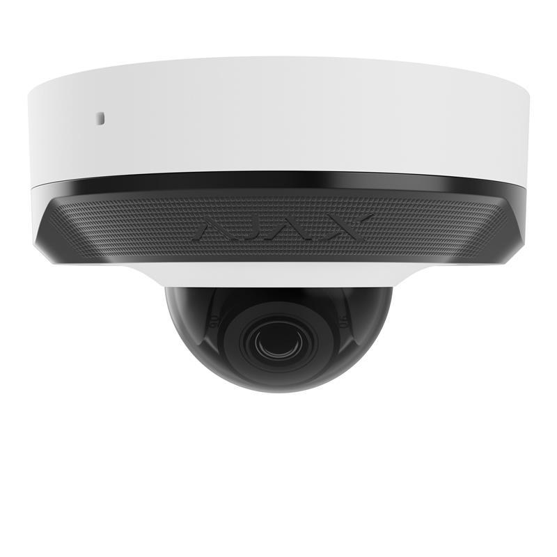 IP-Камера дротова Ajax DomeCam Mini, 8мп, 4мм, Poe, True WDR, IP 65, ІЧ 30м, аудіо, кут огляду 75°до 85°, міні