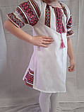 Льняна сукня, плаття-вишиванка для дівчинки, фото 2