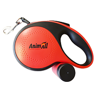 AnimAll рулетка-поводок с диспенсером для собак XL до 50 кг/8 метров красная, MS7016-B, (Х/24/Х)