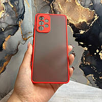 Чехол со шторкой для камеры красный для Samsung Galaxy A53 5G накладка красная для самсунг гэлакси а53 5ж