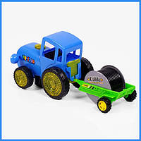 Синий трактор с прицепом музыкальная игрушка песенка на украинском