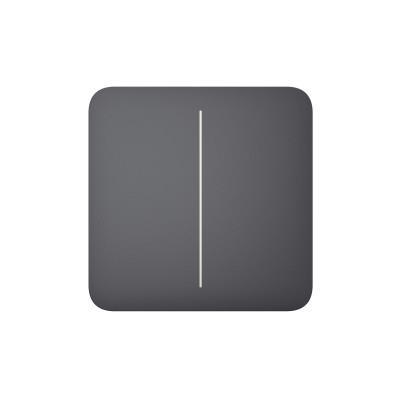 Кнопка для двоклавішного вимикача Ajax SoloButton 2-gang for LightSwitch, Jeweler, бездротовий, graphite