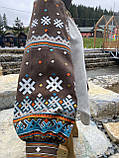 Вишиванка жіноча натуральний  льон з  вишивкою ДЗВІНКА яскрава, фото 4