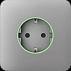 Передня панель для вбудованої розетки Ajax SoloCover for Outlet smart, Jeweler, бездротова, fog