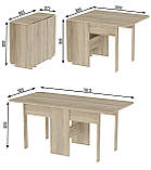 Стіл-тумба розкладний 180 см Стіл тумба Стіл для кухні Стіл для вітальні, фото 5