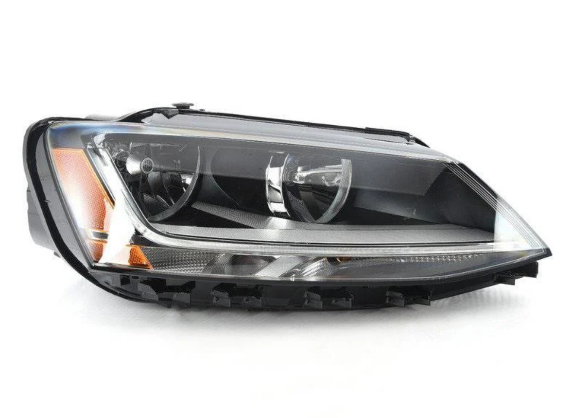 Фара передня Volkswagen Jetta VI 14-18 передн. пра.(мех) (без ламп) (H7.PY21W.LED) (жовта вставка в поворот (USA) (з функцією